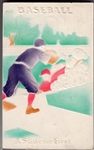 April 21, 1910? Embossed Baseball Postcard “A Slide for First”