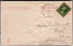 April 21, 1910? Embossed Baseball Postcard “A Slide for First”