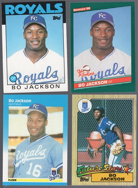 1986-87 Bo Jackson Bsbl.- 4 Diff. Rookie Cards