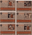 2011 Topps Heritage Bsbl. “Chrome/ Chrome Refractor”- 6 Diff. Cards