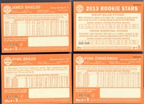 2013 Topps Heritage Bsbl. “Chrome/ Chrome Refractor”- 4 Diff. Cards