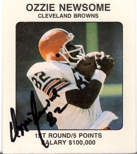 Autographed 1989 Franchise Game NFL- Ozzie Newsome, Browns