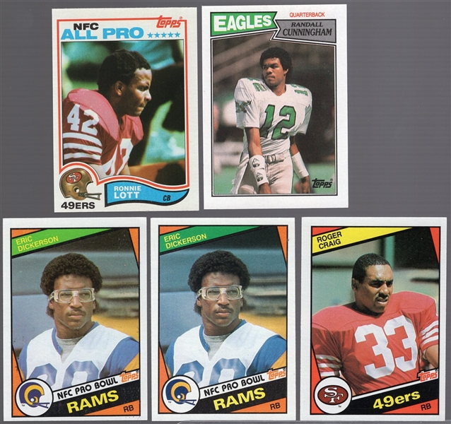 1980’s NFL Rookies- 5 Asst.