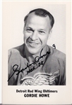 Autographed Gordie Howe B/W 3-¼” x 5” Detroit Red Wings Oldtimers Photo- JSA Certified