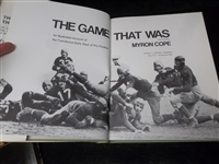 1974 The Game That Was: An Illustrated Account of the Tumultuous Early Days of Pro Football by Myron Cope