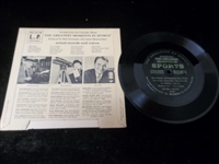 Late 1950’s Gillette 33-1/3 RPM “The Greatest Moments in Sports” Vinyl Record- Ruth/ Gehrig on Sleeve