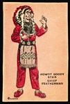 1950’s Kagran- Howdy Doody Star Chief Featherman Card