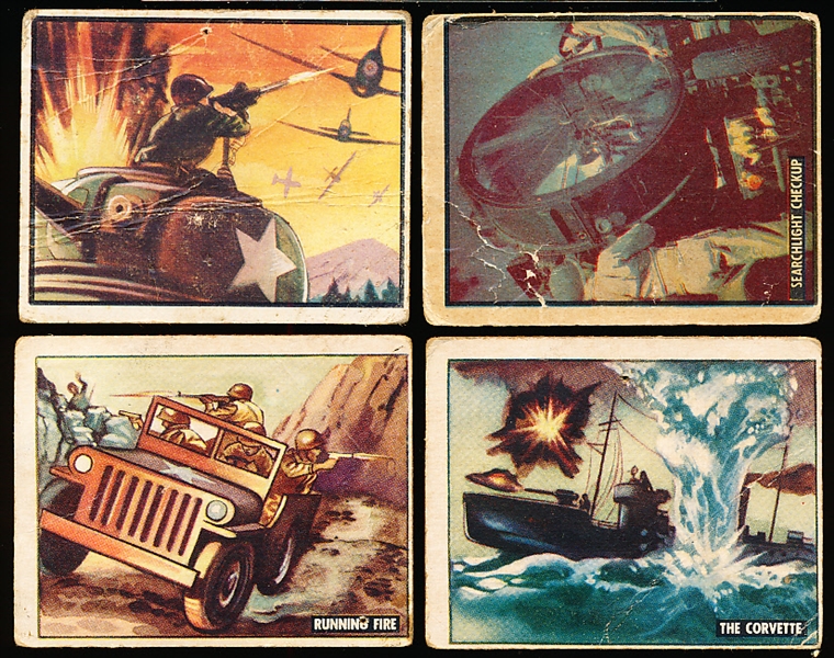1950-51 Topps “Freedom’s War” (R709-2)- 4 Diff.