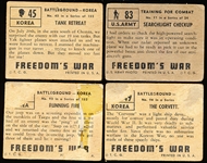 1950-51 Topps “Freedom’s War” (R709-2)- 4 Diff.