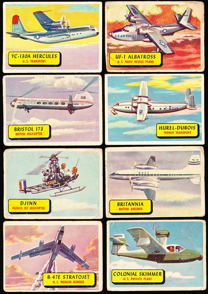 1957 Topps “Planes” (R707-2)- 12 Asst/11 Diff.