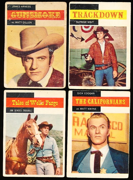 1958 Topps “T.V. Westerns” (R712-4)- 4 Diff.