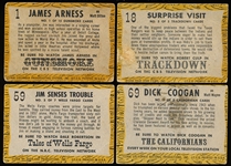 1958 Topps “T.V. Westerns” (R712-4)- 4 Diff.
