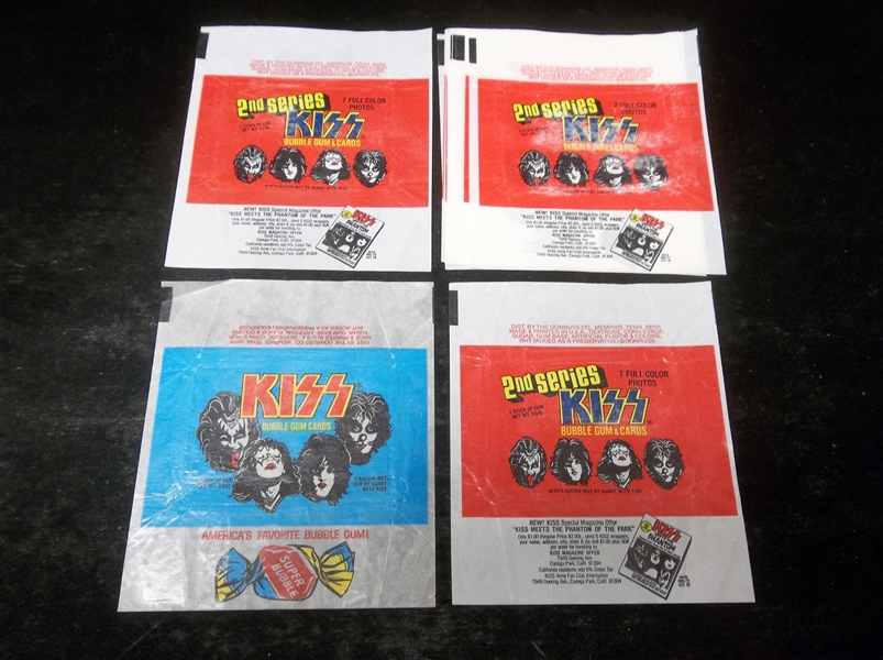 1978 Donruss “Kiss” (One Wrapper) & “Kiss 2nd Series” (9 Wrappers)