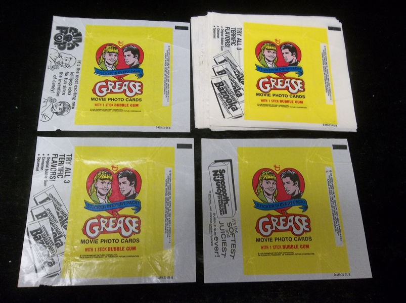 1978 Topps “Grease” Wrappers- 30 Wrappers