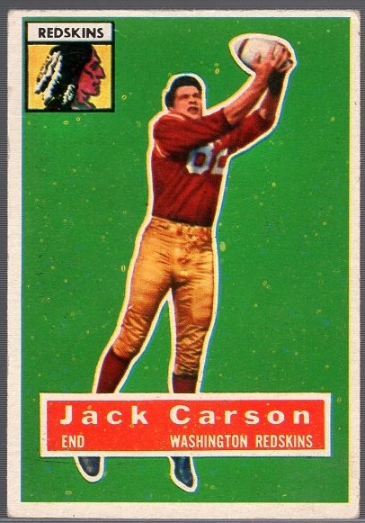 1956 Topps Football- #1 Jack Carson, Redskins