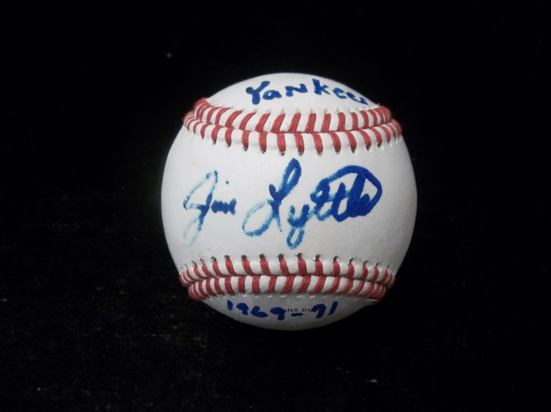 Autographed Jim Lyttle Wilson Unofficial Baseball- JSA Certified