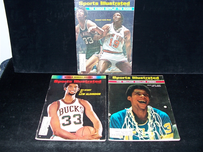 1969-70 Sports Illustrated Bskbl.- 3 Diff. Lew Alcindor Covers