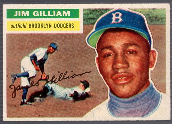 1956 Topps Baseball- #280 Jim Gilliam, Brooklyn