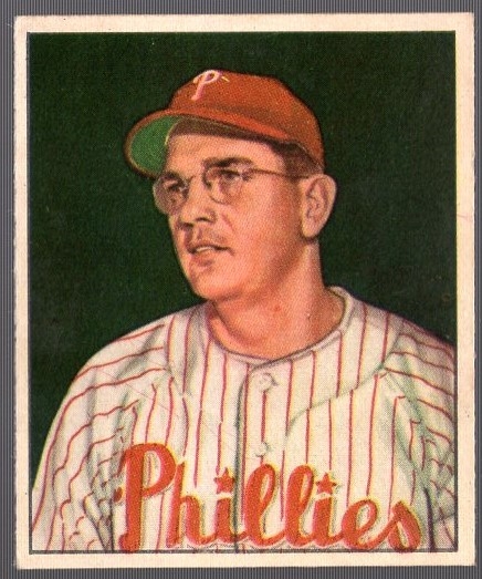 1950 Bowman Bb- #226 Jim Konstanty, Phillies- No copyright back