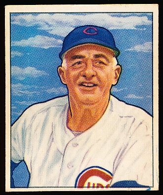 1950 Bowman Bb- #229 Frank Frisch, Chicago Cubs- No copyright back