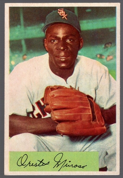 1954 Bowman Bb- #38 Minnie Minoso, White Sox- Field avg .895/.961