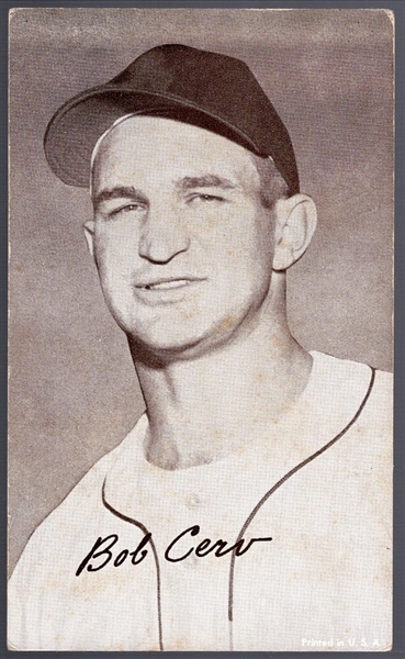 1947-66 Bb Exhibit- Bob Cerv- Plain Cap Version