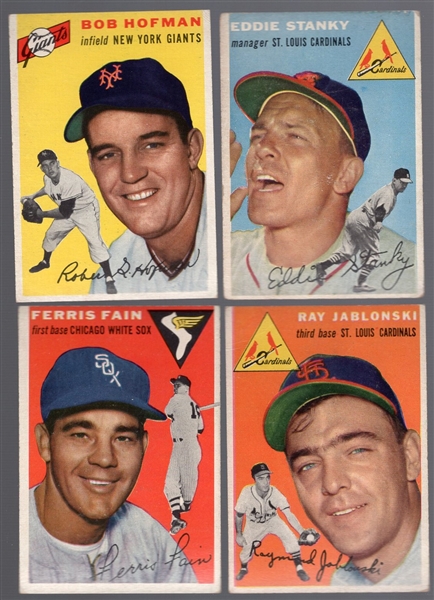 1954 Topps Bb- 4 Diff