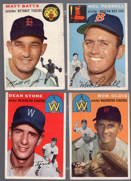 1954 Topps Bb- 4 Diff