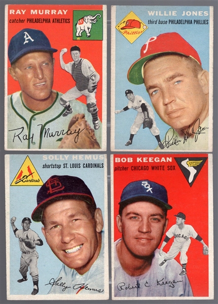 1954 Topps Bb- 4 Diff