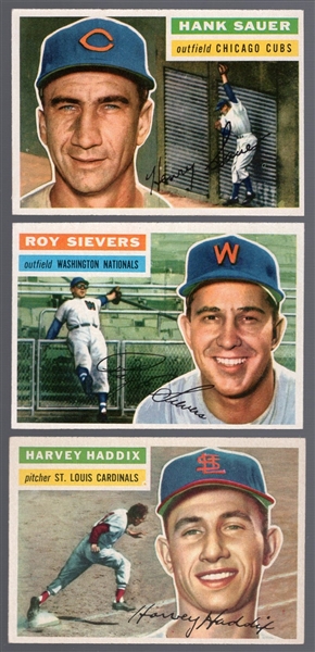 1956 Topps Bb- 3 Diff White Backs