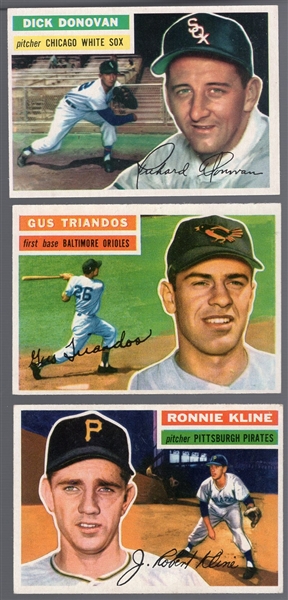 1956 Topps Bb- 3 Diff Gray Backs