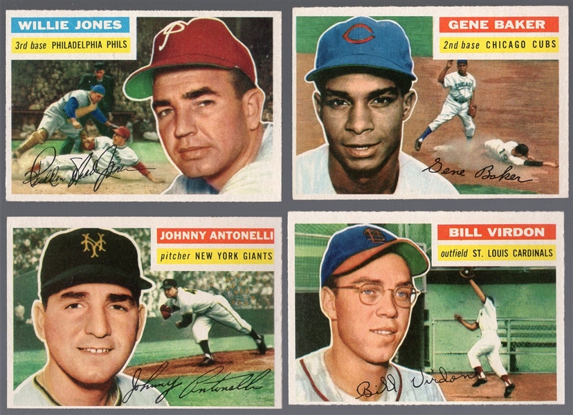 1956 Topps Bb- 4 Diff Gray Backs