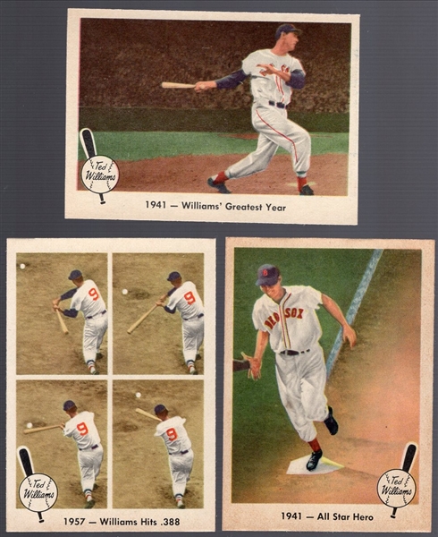 1959 Fleer Bb “Ted Williams”- 3 Diff