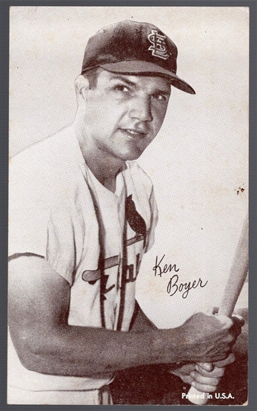 1962 Stat Back Baseball Exhibit- Ken Boyer