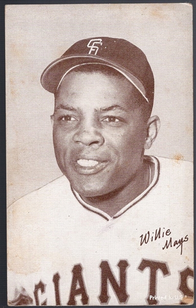 1963 Stat back Exhibit Bsbl. B/W- Willie Mays