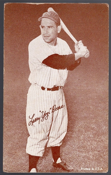 1963 Exhibit Bsbl. Sepia- Yogi Berra