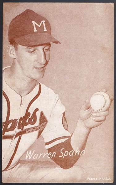 1963 Exhibit Bsbl. Sepia- Warren Spahn