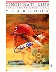 Autographed Pete Rose 1985 Cincinnati Reds MLB Yearbook