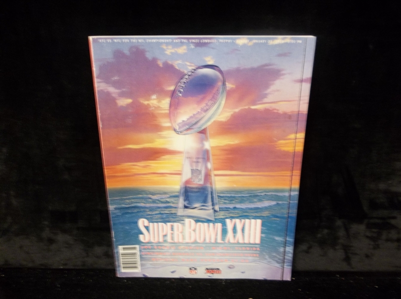 January 22, 1989 Super Bowl XXIII Program- Bengals vs. 49ers