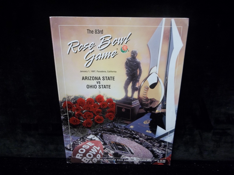 Jan. 1, 1997 Rose Bowl Ftbl. Program- Arizona State vs. Ohio State