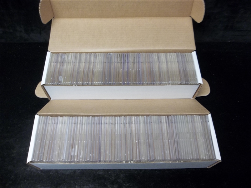 Gently to Moderately Used “Snap-Tite” Card Holders with Stickers- Two 800-Count Boxes Full