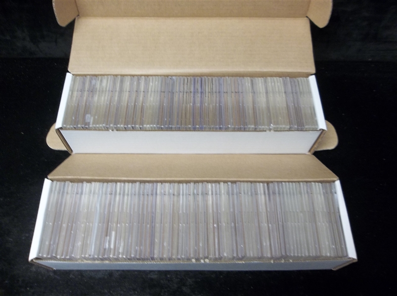 Gently to Moderately Used “Snap-Tite” Card Holders with Stickers- Two 800-Count Boxes Full