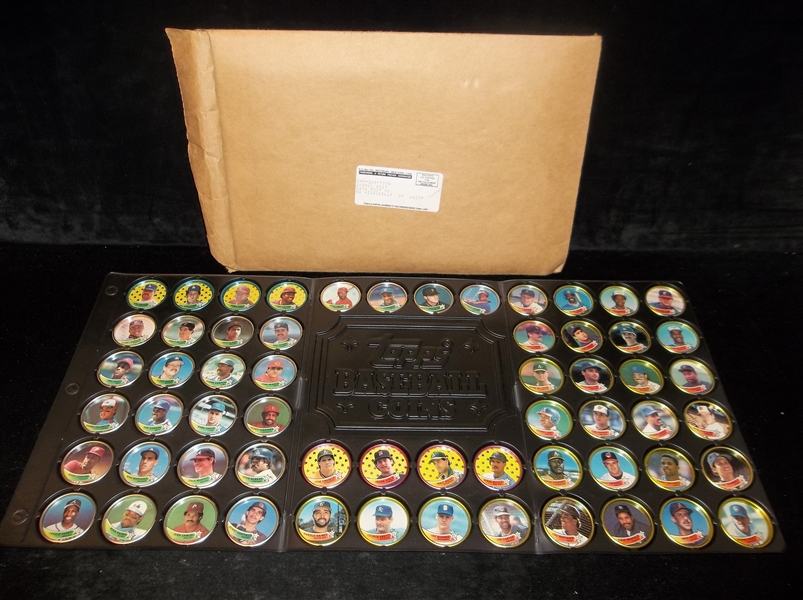 1989 Topps Coin Complete Set of 60 in Display Tray in Original Mailing Envelope