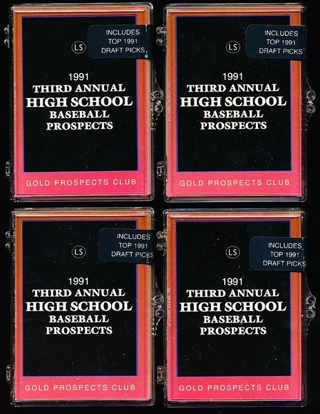 1991 Little Sun “Gold Prospects Club” High School Prospects Sets of 36 Plus One Autographed Card! 4 Sets