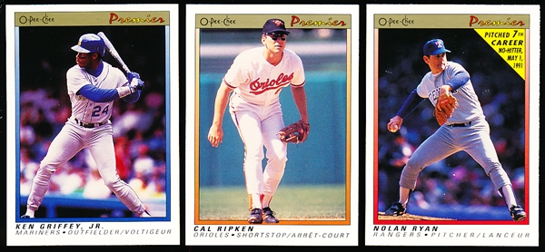 1991 O-Pee-Chee Premier Baseball Complete Set of 132