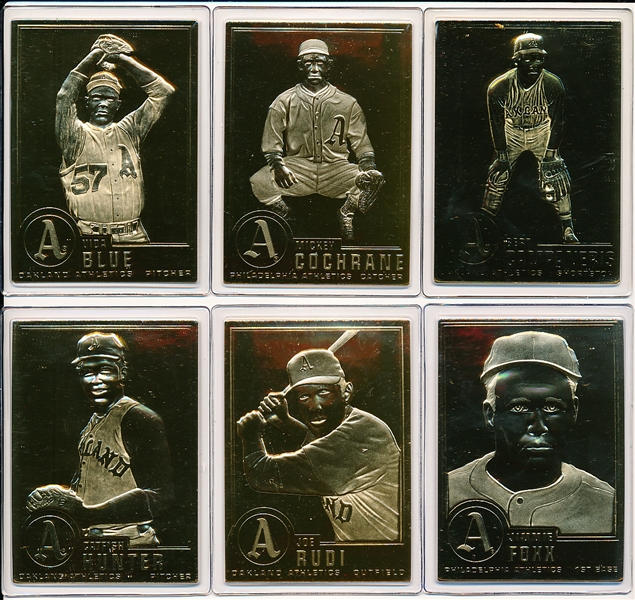 1996-’04 Danbury Mint 22kt Gold Bb- Oakland/ Philadelphia A’s- 11 Diff.