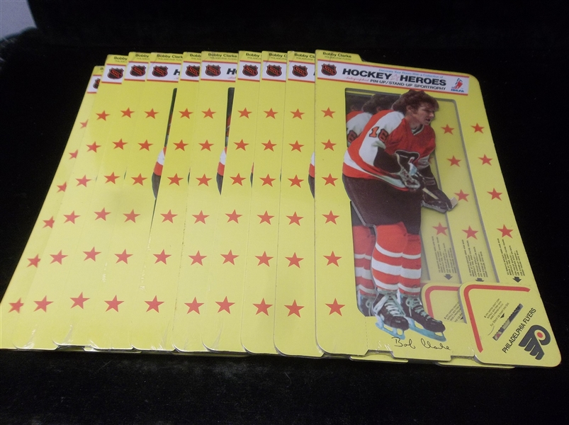 1975 Carton-Craft Corp Bobby Clarke Philadelphia Flyers Stand-Ups- 10 Stand-Ups