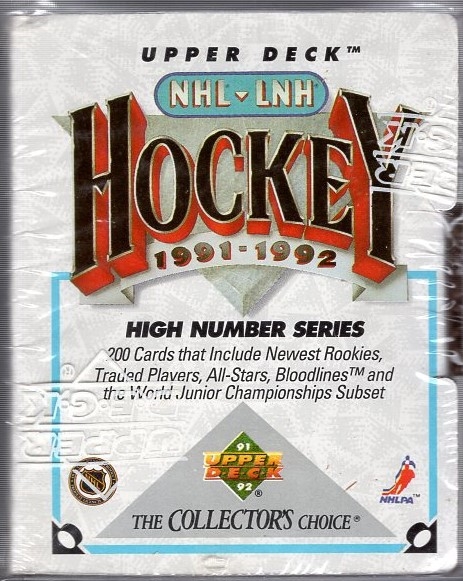 1991-92 Upper Deck Hockey- 1 Complete Factory Sealed High Number Set of 200 Cards