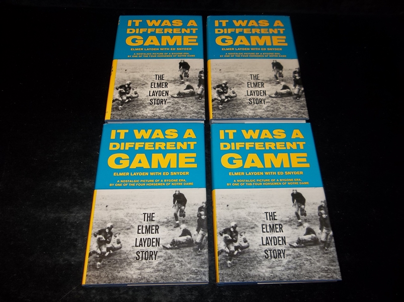 1969 It Was a Different Game: The Elmer Layden Story by Layden with Ed Snyder- 4 Books