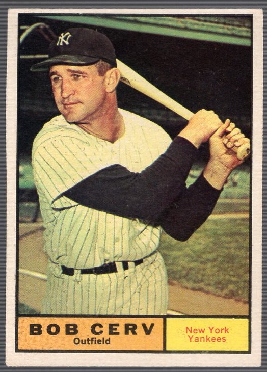 Lot Detail - 1961 Topps Baseball- Hi#- #563 Bob Cerv, Yankees